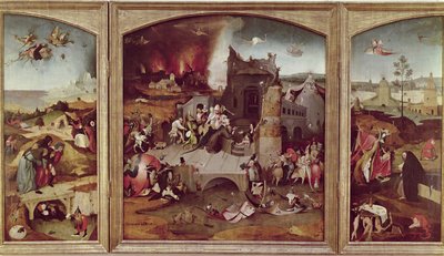 Drieluik van de Verzoeking van Sint Antonius door Hieronymus Bosch